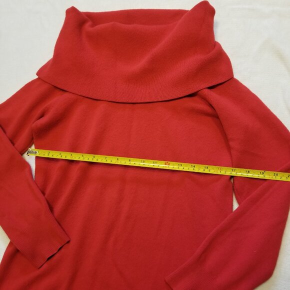 Off the Shoulder Red Knit Long Sleeve Sweater Top French Connection Women XL - Picture 10 of 11
